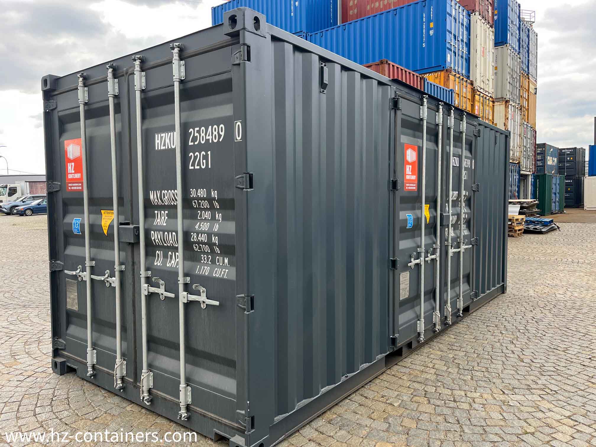 20フィートコンテナ（側面コンテナドア付き）、HZKU 258 489-0 - HZ