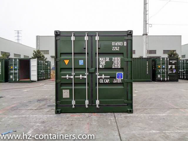Green 20ft open side container, 016 503-0 - HZ CONTAINERS.com