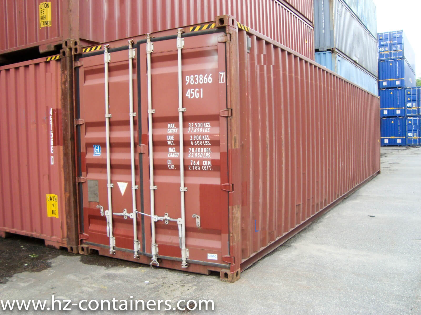 中古 40'HC　海上コンテナ 40'HC 中古海上コンテナ CW – 中古品, 983 866-7 - HZ CONTAINERS.com