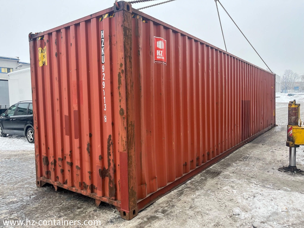 未使用 海上コンテナ 赤い新品40HCドライコンテナ NEW VAN