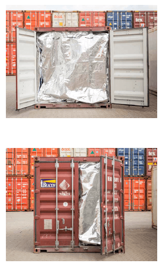 Izolační plášť pokrývající všechny stěny lodního kontejneru