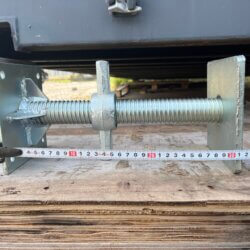leveling pads under the shipping container