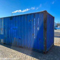 Ich verkaufe einen ausrangierten Versandcontainer, Maße eines Versandcontainers