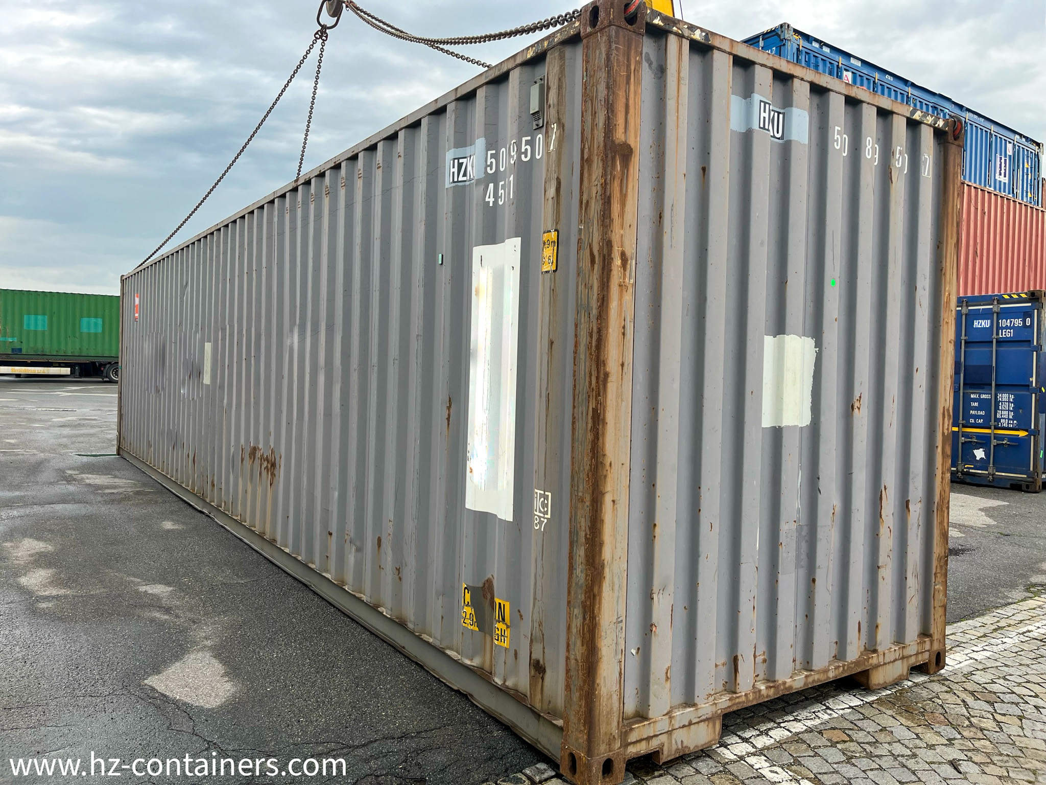 廃棄海上コンテナ 40'HC、送料無料、HZKU 508 950-7 - HZ CONTAINERS.com – HZ CONTAINERS.com