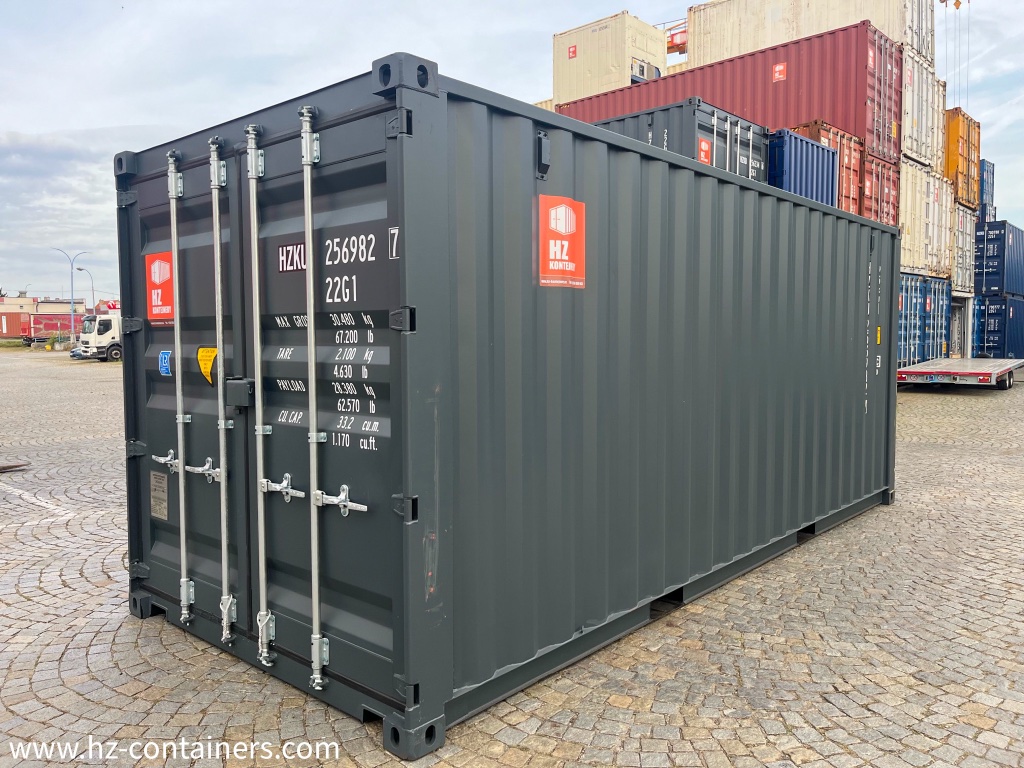Dark gray container size 20 feet, no shipping, HZKU 256 982-7 - HZ