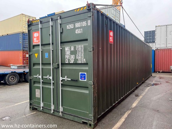 Green 12 m Container Kolín IICL6, HZKU 980 105-0 - HZ CONTAINERS.com