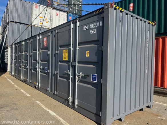 Anthracite Shipping Container 40'HC 4x Side Doors IICL6 Quality